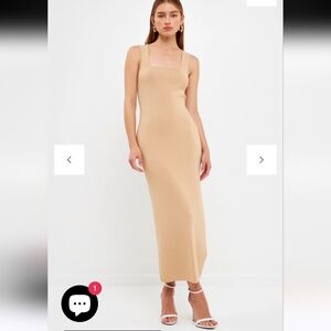 Endless Rose Square Neck Maxi Dress Nude